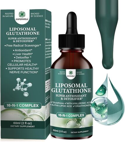 Liposomal Glutathione Liquid Drops 2000mg – Antioxidant Support Liquid Supplement with 600mgAlpha Lipoic Acid & Hyaluronic Acid | Vegan, Non-GMO, Soy & Gluten Free (2 FL OZ(Pack of 1)) in Saudi Arabia