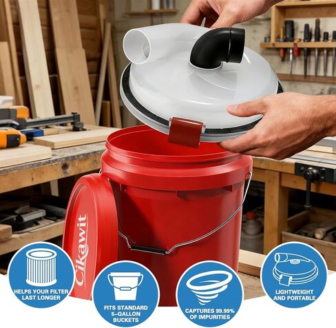 فاصل الغبار - فاصل الغبار الإعصاري عالي الكفاءة، غطاء فاصل الغبار المنخفض يناسب الجرافات القياسية سعة 5 جالون in Kuwait