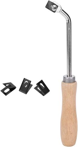 Kadimendium Steel Slotting Groover Made of Beech Wood, High Work Efficiency, 3 Spare Blades, PVC Plastic Floor Grooving Gouge Tool for Construction Workers in Saudi Arabia