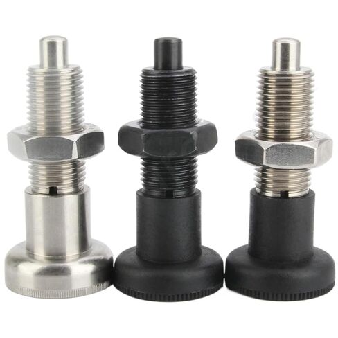 QX219 Index Plunger Carbon Steel Stainless Return Type Spring Screw Lock Pin M10 M12 M16 M20 1Pcs(Black-QX219-BK,M16) in Saudi Arabia