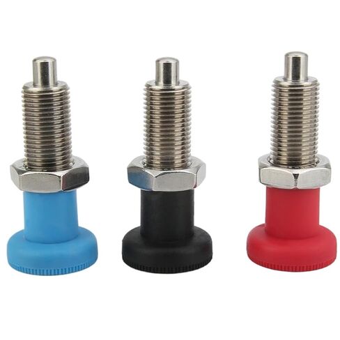 QX219 Index Plunger Carbon Steel Stainless Return Type Spring Screw Lock Pin M10 M12 M16 M20 1Pcs(Black-QX219-BK,M16) in Saudi Arabia