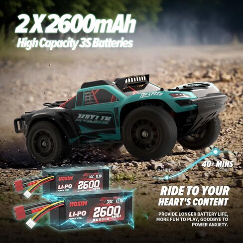 Hosim 1/14 سيارات RC بدون فرش للبالغين بسرعة 50 ميلاً في الساعة ، وشاحنات RC 4x4 جميع التضاريس على الطريق مقاوم للماء عالي السرعة RC Car التحكم عن بعد الشاحنة Carro de Control Remoto Para مع بطارية 3S in Kuwait