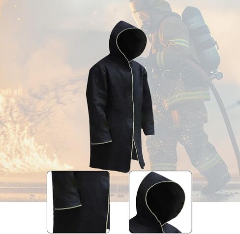 بدلة مقاومة للحريق في حالات الطوارئ متعددة الوظائف مع بطانية حريق بغطاء للرأس بشريط عاكس للضوء للتدريب على السكن في المرآب in Kuwait