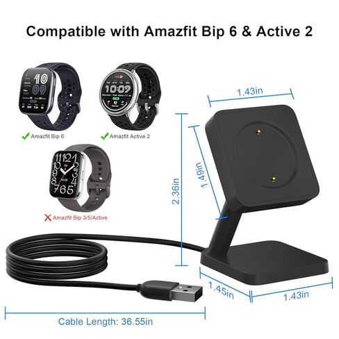 Watch Charger for Amazfit Bip 6/Active 2, Magnetic Wall Fast Charging Adapter & Cable, Magnetic Charging Cable 3.3FT in Kuwait