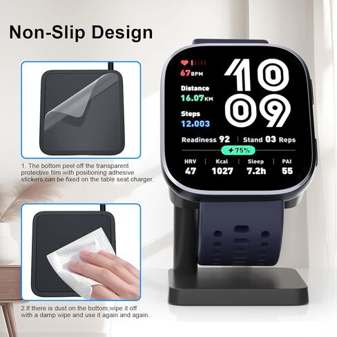 Watch Charger for Amazfit Bip 6/Active 2, Magnetic Wall Fast Charging Adapter & Cable, Magnetic Charging Cable 3.3FT in Kuwait