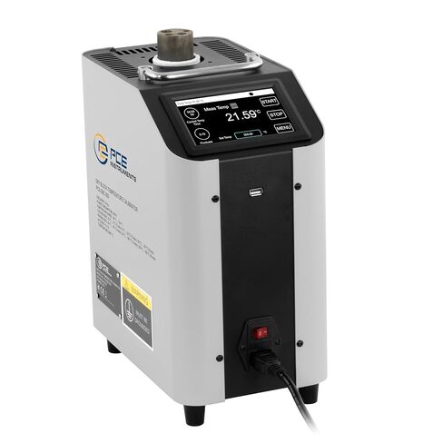 PCE Instruments PCE-DBC 650 Calibrator، لمعايرة المستشعر ومقياس الحرارة، يبلغ قياسه 35...650 درجة مئوية / 95...1202 درجة فهرنهايت، مع أكمام إدراج ذات كتلة جافة، وثبات ±0.1 درجة مئوية، وملفات تعريف المنحدر، ومؤقت وUSB in Kuwait