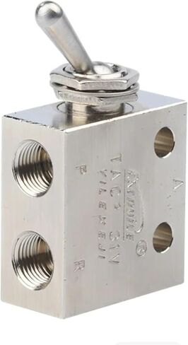 TAC2-31V Mechanical Valve, 1/8"PT Thread 2 Position 3 Way Toggle Lever Air Pneumatic switch, 1pc in Kuwait