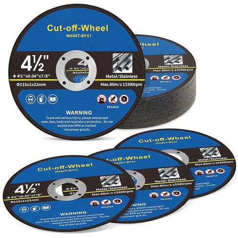 كاوبوي بوب 10 قطع 4 1/2 بوصة عجلة قطع 4.5 بوصة × 040 × 7/8 بوصة قطع عجلات للمعادن والفولاذ المقاوم للصدأ، أقراص قطع 4 1/2 لمطحنة الزوايا in Kuwait