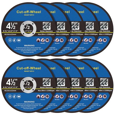 CowboyBOB 10 PCS 4 1/2 Inch Cutting Wheel 4.5" x.040 x7/8" Cut Off Wheels for Metal & Stainless Steel, Cutting Discs 4 1/2 for Angle Grinder in Saudi Arabia