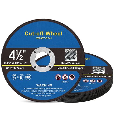 CowboyBOB 10 PCS 4 1/2 Inch Cutting Wheel 4.5" x.040 x7/8" Cut Off Wheels for Metal & Stainless Steel, Cutting Discs 4 1/2 for Angle Grinder in Saudi Arabia