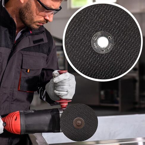 EMVANV 6pcs/Set Cut Off Wheel Set for Die Grinder, Round Hole Cut Off Wheel Metal Cutting Disc with 1/4 Stem Mounting Mandrel, Die Grinder Rotary Tool for Drill Attachment Cutter Discs, Black in Saudi Arabia