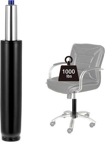 QWORK Office Chair Gas Lift Cylinder, 5.5 Inch Stroke, Up to 1000 lbs, Universal Replacement Piston for Executive Seating, Salon Stools, Task Seats, Black in Saudi Arabia