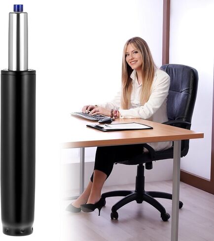 QWORK Office Chair Gas Lift Cylinder, 5.5 Inch Stroke, Up to 1000 lbs, Universal Replacement Piston for Executive Seating, Salon Stools, Task Seats, Black in Saudi Arabia