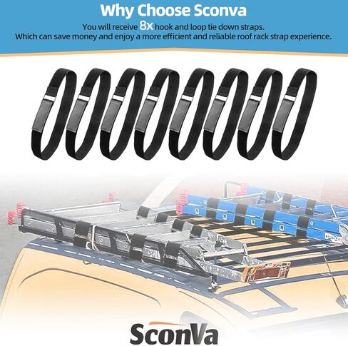 8 قطع من أشرطة ربط السلم، أشرطة سلم قابلة لإعادة الاستخدام مع خطاف وحلقة من النايلون، حزام سلم قابل للتعديل للشاحنات والشاحنات وسيارات الدفع الرباعي والمركبات الترفيهية والمنزل والمرآب وسيارة الركاب أو القارب (33 بوصة × 2 بوصة) in Kuwait