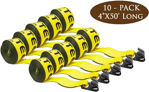 منتجات Mytee (10 عبوات) حزام ونش بطول 10.16 سم × 127.6 سم مع خطاف مسطح in Kuwait