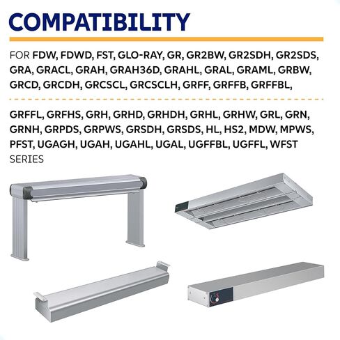 Food Warming Heat Lamp Bulbs Compatible with Hatco 02.30.265 Food Warmer, Hi-Temp Resistant Buffet Drawer Countertop Drop-in Warmers Light Heat Bulbs, 40W, E26 Base, 8 Pack in Kuwait