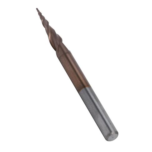 طواحين نهاية مخروطية من فولاذ التنغستن، إزالة ممتازة للرقائق، تشطيب سطحي عالي، مثالية للحرف الخشبية، النقش باستخدام الحاسب الآلي، الخشب الرقائقي، والخشب الصلب (R0.25 * 15 * D4 * 50) in Kuwait