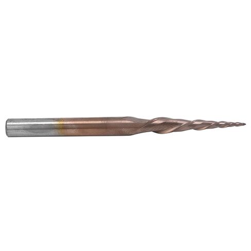 Tapered End Mills, Carbide Tip Router Bits for CNC, High Hardness Tungsten Steel with Bronzed Coating, Excellent Chip Removal Effect for 3D Engraving Plywood, Wood, and More (R0.5 * 30.5*D6*75) in Kuwait