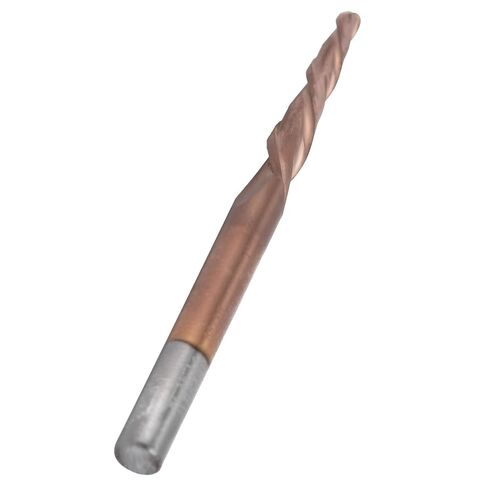 Tapered End Mills, Carbide Tip Router Bits for CNC, High Hardness Tungsten Steel with Bronzed Coating, Excellent Chip Removal Effect for 3D Engraving Plywood, Wood, and More (R1.0 * 20.5*D4*50) in Kuwait