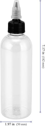 30 Pack 8oz Plastic Squeeze Bottles with Twist Top Caps, 250ml Clear Empty Dispensing Bottles for Kitchen Craft, Art, Sauces, Condiments, with 3 Funnels in Kuwait