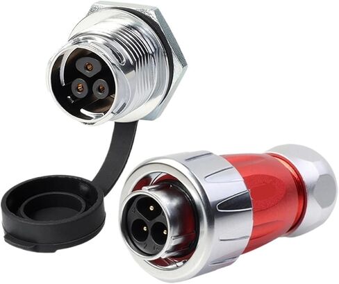 Locking wire DH16 full metal connector 3-core pinhole 10A male and female docking welding-free aviation and socket(Flange reverse installation) in Kuwait