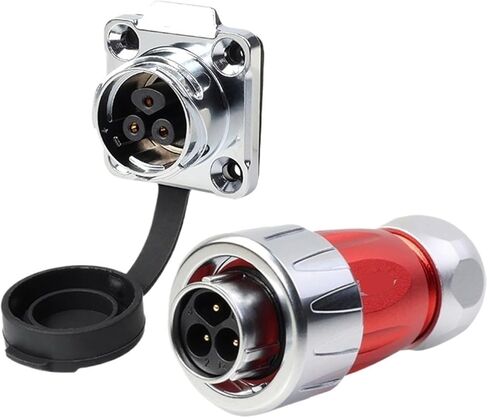 Locking wire DH16 full metal connector 3-core pinhole 10A male and female docking welding-free aviation and socket(Flange reverse installation) in Saudi Arabia