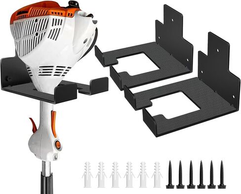 شماعة جدارية لتنظيم المرآب من دوكو هوم، حامل لأدوات تحطيم الأعشاب مثبت على الحائط، رف تشذيب منظم للسقيفة للعشب، المرآب، تخزين أدوات الحديقة، عبوتان in Kuwait