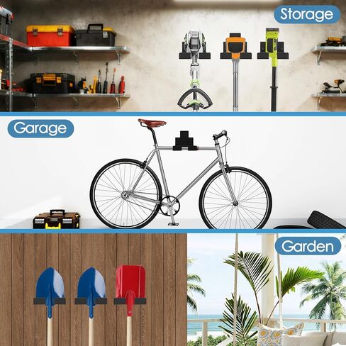 شماعة جدارية لتنظيم المرآب من دوكو هوم، حامل لأدوات تحطيم الأعشاب مثبت على الحائط، رف تشذيب منظم للسقيفة للعشب، المرآب، تخزين أدوات الحديقة، عبوتان in Kuwait