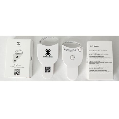 Body Ribbon 80-Inch Automatic Retractable Measuring Tape, 2-Inch Wide Dual Scale Tape for Body Measurement, Fitness Tracking & Tailoring in Saudi Arabia