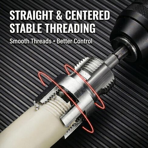 خيط أنابيب PVC، أداة خيوط الأنابيب الداخلية والخارجية، مجموعة قطع خيط 1/2 بوصة 3/4 بوصة 1 بوصة لأنابيب المياه البلاستيكية، أداة تعمل بالحفر in Kuwait