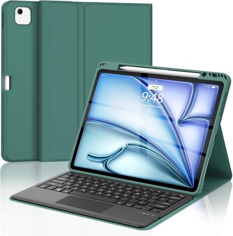 Keyboard Case for iPad Pro 12.9 inch 2015 1st Gen / 2017 2nd Gen, Magnetic Detachable Slim Wireless Bluetooth Keyboard, Precise Cutouts Folio Cover Case with Pencil Holder, Auto Sleep/Wake, Black in Saudi Arabia