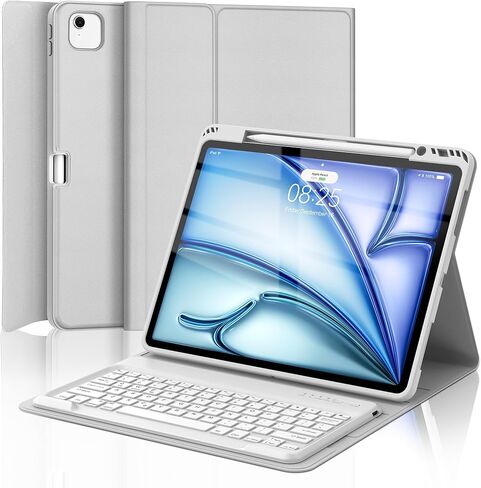 Keyboard Case for iPad Pro 12.9 inch 2015 1st Gen / 2017 2nd Gen, Magnetic Detachable Slim Wireless Bluetooth Keyboard, Precise Cutouts Folio Cover Case with Pencil Holder, Auto Sleep/Wake, Black in Saudi Arabia