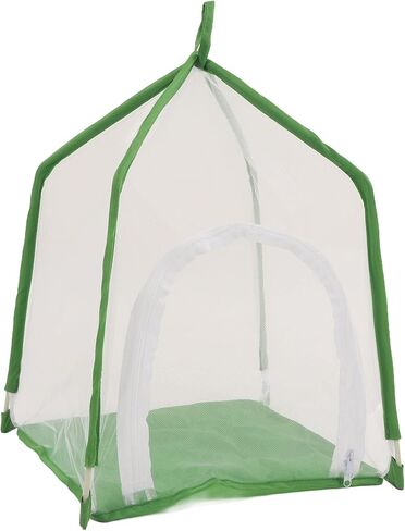House Shaped Creature Cage Exquisite Ornamental Gardening Cage Science Education Experiment White Green Polyester Mesh in Saudi Arabia