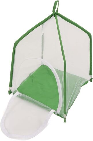 House Shaped Creature Cage Exquisite Ornamental Gardening Cage Science Education Experiment White Green Polyester Mesh in Saudi Arabia