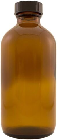 Greenhealth - 8 Oz Amber Glass Bottle with Phenolic Lid in Saudi Arabia
