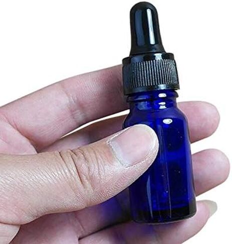 ericotry 6 Pcs Cobalt Blue 0.5 oz / 15 ml Glass Round Dropper Bottles With Glass Droppers Empty Refillable Essential Oil Perfume Aromatherapy Vial Pot Liquid Containers Jars in Saudi Arabia