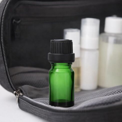 10Packs 10ml/0.33OZ Green Glass Essential Oil Bottles with Dropper Insert Refillable Small Oil Bottles Leakproof Empty Glass Bottles for Aromatherapy, Perfume, Serum, DIY Blends in Kuwait