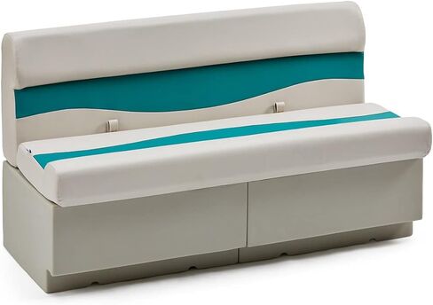 مقعد وقاعدة مقعد القارب العائم الكلاسيكي مقاس 55 بوصة من DeckMate - باللون العاجي والأزرق المخضر in Kuwait