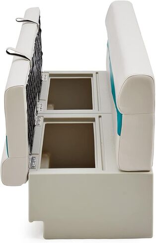 مقعد وقاعدة مقعد القارب العائم الكلاسيكي مقاس 55 بوصة من DeckMate - باللون العاجي والأزرق المخضر in Kuwait