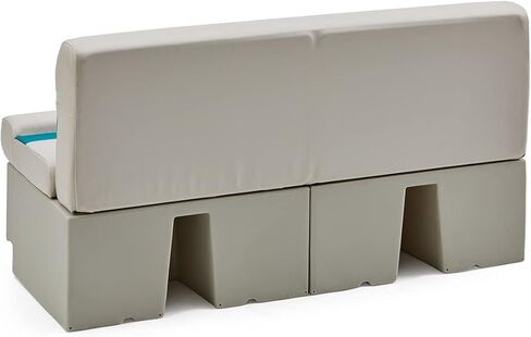 مقعد وقاعدة مقعد القارب العائم الكلاسيكي مقاس 55 بوصة من DeckMate - باللون العاجي والأزرق المخضر in Kuwait