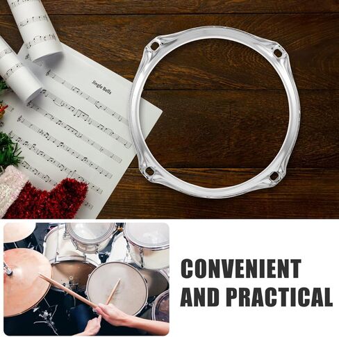 Milisten 6-Inch Silver Snare Drum Ring 4-Hole Bass Drum Hoop Sturdy Accessories for Enhanced Sound Quality and Instrument Repair in Saudi Arabia