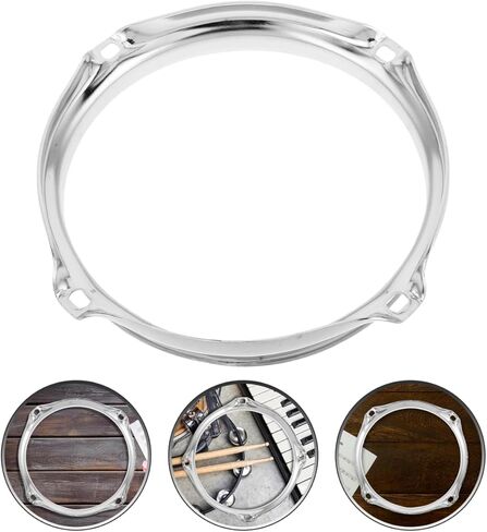 Milisten 6-Inch Silver Snare Drum Ring 4-Hole Bass Drum Hoop Sturdy Accessories for Enhanced Sound Quality and Instrument Repair in Saudi Arabia