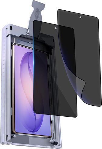 2 حزمة ل Samsung Galaxy S25 حامي شاشة الخصوصية الفائقة ، فيلم مضاد للحيوانات الأليفة ، دعم معرف البصمات [Carbin المحاذاة التلقائية] [إزالة الغبار] in Saudi Arabia