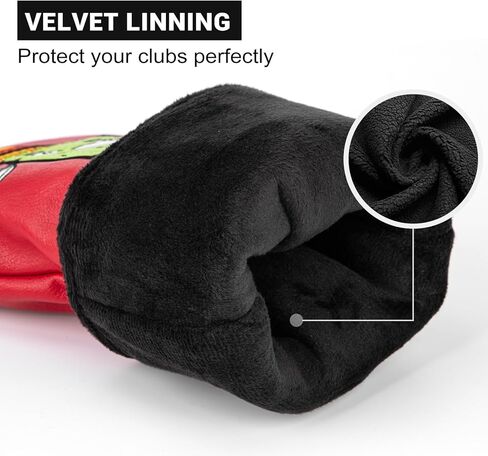 Barudan Golf Club Covers Red PU Leather Golf Headcovers 4 Models Available Driver Fairway 3 5 Wood Hybrid Head Cover fits for All Brand in Saudi Arabia