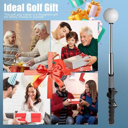 Montela Retractable Golf Swing Trainer, Right-Handed Training Aid with Grip Trainer and Arm Band for Swing Tempo & Chipping, Indoor Outdoor Practice for Beginners in Saudi Arabia