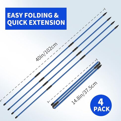 Seticek 4 عبوات من أعواد محاذاة الجولف، عصا محاذاة قابلة للطي مطورة مقاس 40 بوصة، تساعد على تحسين الوضع وتعزيز دقة الضرب in Kuwait