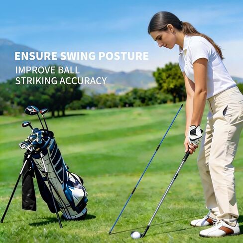 Seticek 4 عبوات من أعواد محاذاة الجولف، عصا محاذاة قابلة للطي مطورة مقاس 40 بوصة، تساعد على تحسين الوضع وتعزيز دقة الضرب in Kuwait