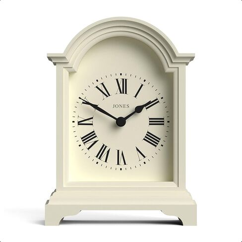 JONES CLOCKS® Bistro Mantel Clock | Classic Arch top Carriage Clock Design | Black | Contemporary Classic Style for Mantel, Desk, Table, Shelf and Bedside in Saudi Arabia