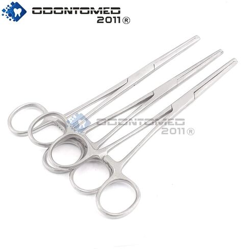 OdontoMed2011 Lot of 3 Pieces Kocher Hemostat Locking Forceps 7" 1x2 Straight Stainless Steel ODM in Saudi Arabia