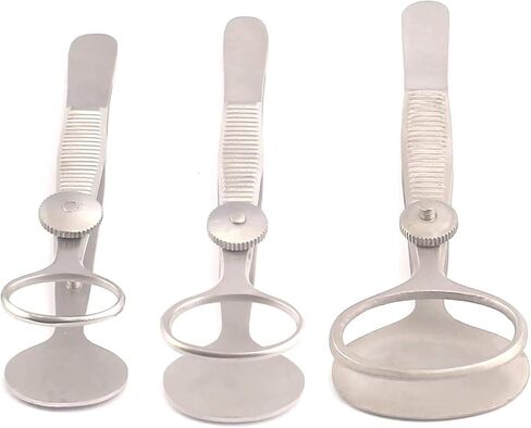OdontoMed2011 3 Pieces Desmarres Chalazion Forceps 3.5"S,M,L Ophthalmic Instruments ODM in Saudi Arabia